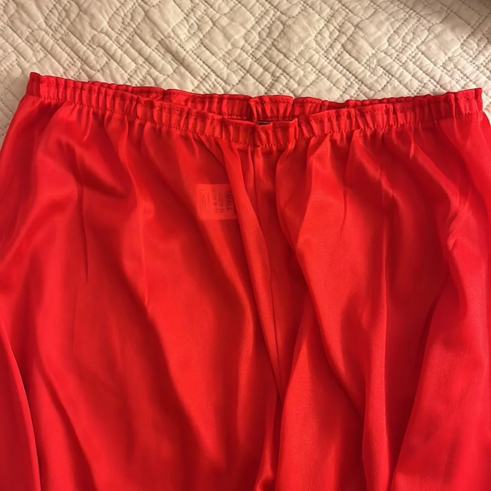 Vintage Sears Bright Red🔥with White‎ Piping Pajama Set: Top & Pants❤️